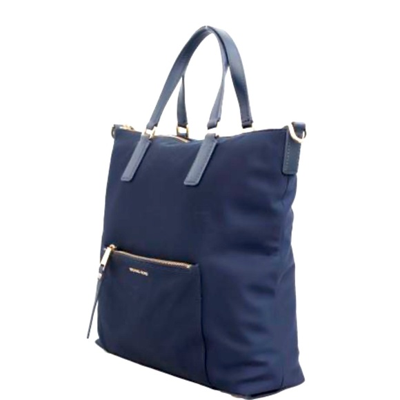 Michael Kors Ariana North/South Black Nylon & Leather Women's Tote - Picture 3 of 6